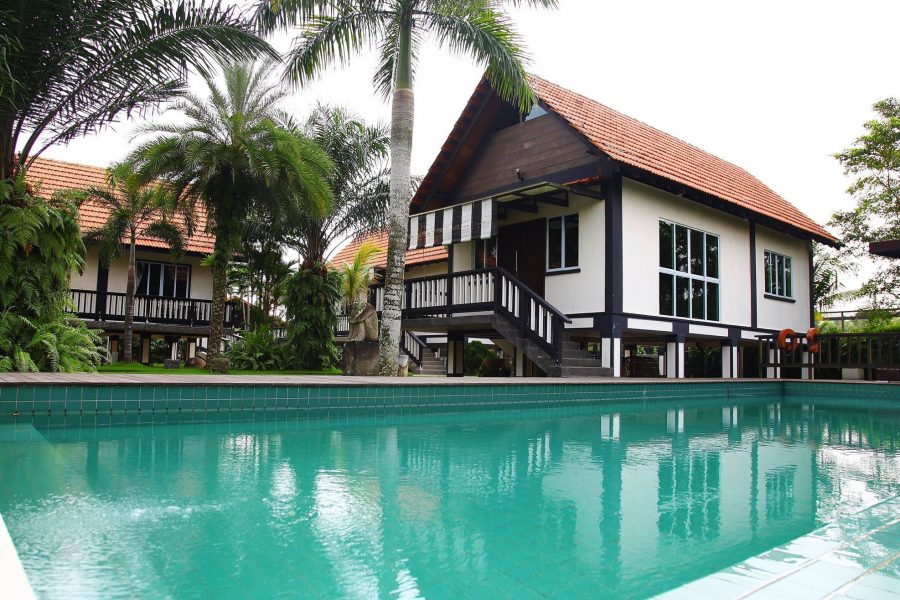 Contemporary concept villa with family pool.