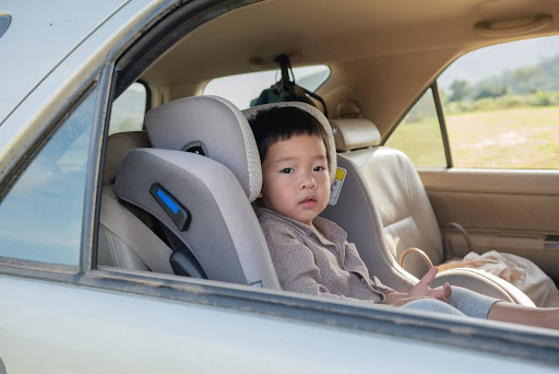 child in a car