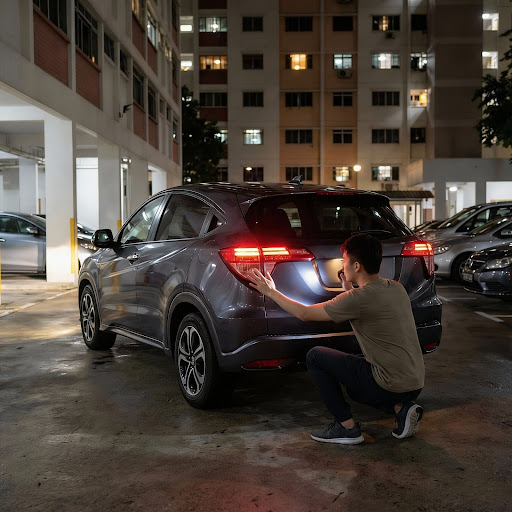 washing a rented car